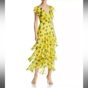 WAYF Floral Tiered Ruffle Dress